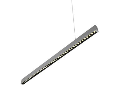 Barra Linea LED de Superficie, Luces Redondas en Rejilla Louver Diamante, Ángulo de Haz 50°, Serie SLIM